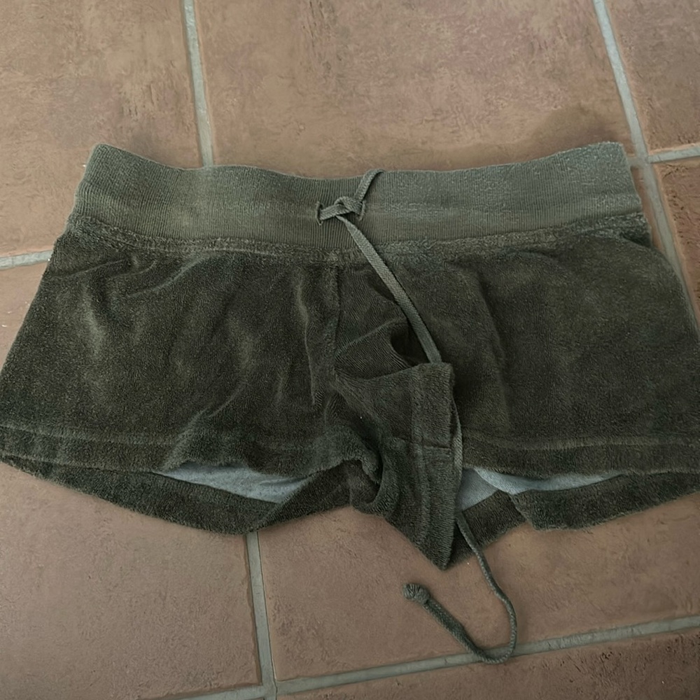 Army green hard tail shorts